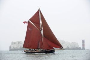 1913 gaff pilot cutter, Jolie Brise. Three times winner of the Fastnet Ocean Race, two times overall winner of Tall Ships Races. Jolie Brise is owned, maintained and sailed by Dauntsey's School